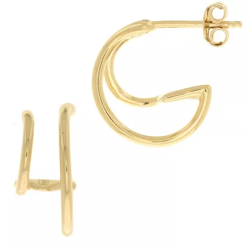 Ganchos pendientes a decorar 15 mm - Chapado de Oro 3 micras x2