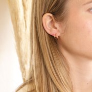 Ganchos pendientes a decorar 15 mm - Chapado de Oro 3 micras x2