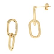 Ganchos pendientes design 26mm- Chapado de Oro 3 micras x2
