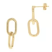 Ganchos pendientes design 26mm- Chapado de Oro 3 micras x2
