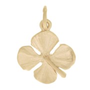 Charm trébol con 4 hojas 14x13 mm con anilla Chapado de Oro 3 micras x1|raw }}