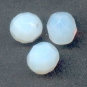 Facetadas 8 mm White Opal x20
