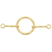 Entrepieza redonda calada 38x15 mm- Chapado de Oro 3 micras x1