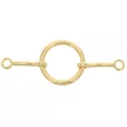 Entrepieza redonda calada 38x15 mm- Chapado de Oro 3 micras x1