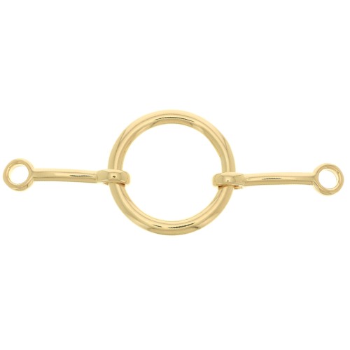 Entrepieza redonda calada 38x15 mm- Chapado de Oro 3 micras x1