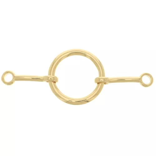 Entrepieza redonda calada 38x15 mm- Chapado de Oro 3 micras x1