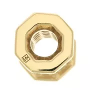 Cuenta cilindro con óxido de zirconio 15x9.5 mm - Crystal - Chapado de oro 3 micras x1