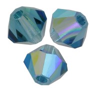 Tupis de Cristales de Preciosa 4 mm-MC Bead Rondell - Capri Blue AB 2x x30