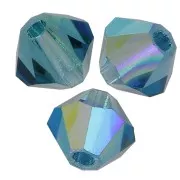 Tupis de Cristales de Preciosa 4 mm-MC Bead Rondell - Capri Blue AB 2x x30
