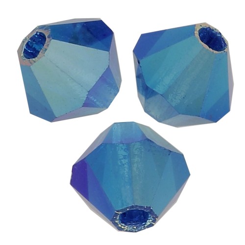 Tupis de Cristales de Preciosa 4 mm-MC Bead Rondell - Indicolite AB x30