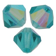 Tupis de Cristales de Preciosa 4 mm-MC Bead Rondell - Blue Zircon AB x30|raw }}
