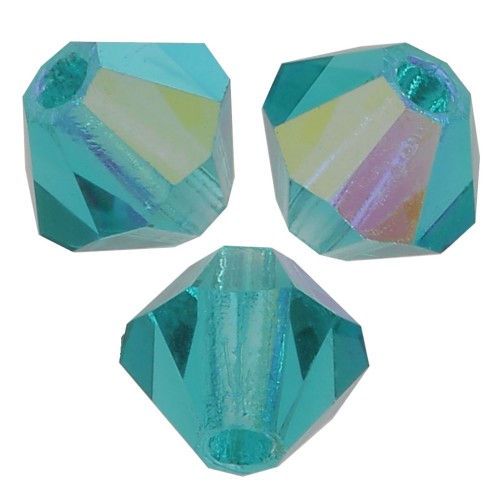 Tupis de Cristales de Preciosa 4 mm-MC Bead Rondell - Blue Zircon AB x30