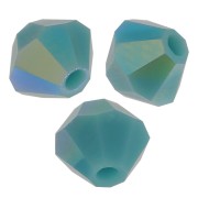 Tupis de Cristales de Preciosa 4 mm-MC Bead Rondell - Turquoise AB x30|raw }}
