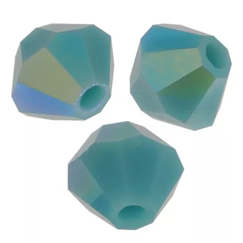 Tupis de Cristales de Preciosa 4 mm-MC Bead Rondell - Turquoise AB x30
