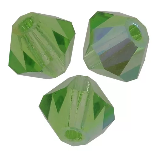 Tupis de Cristales de Preciosa 4 mm-MC Bead Rondell - Peridot AB x30