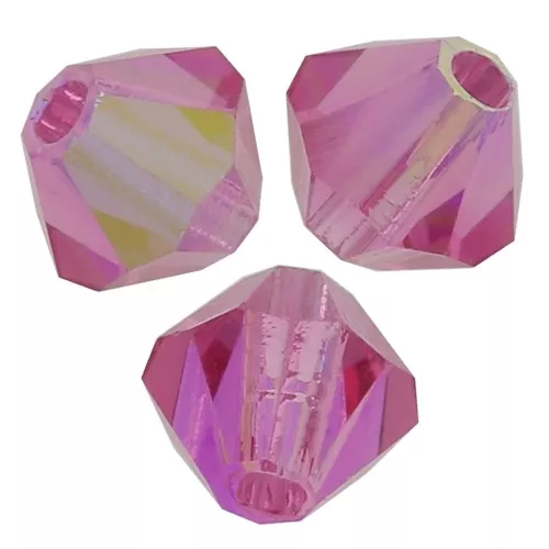 Tupis de Cristales de Preciosa 4 mm-MC Bead Rondell - Rose AB x30