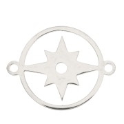 Entrepieza redonda con estrella del norte 15 mm- Acero inoxidable x1|raw }}