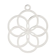 Colgante rosetón 22x18 mm - Acero inoxidable x1