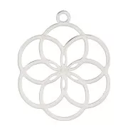 Colgante rosetón 22x18 mm - Acero inoxidable x1