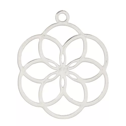 Colgante rosetón 22x18 mm - Acero inoxidable x1
