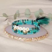 Redondas 4 mm Azul claro x20