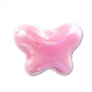 Mariposa de cerámica 12x15 mm Rose irisado x1