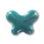 Mariposa de cerámica 12x15 mm Dark Green x1