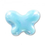 Mariposa de cerámica 12x15 mm Aqua irisado x1
