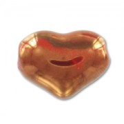 Corazón de cerámica 21 mm Gold Red irisado x1|raw }}