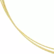 Hilo semi duro- recocción - de Plata 925 Dorado con oro fino redondo diamantado 0.9 mm x1m