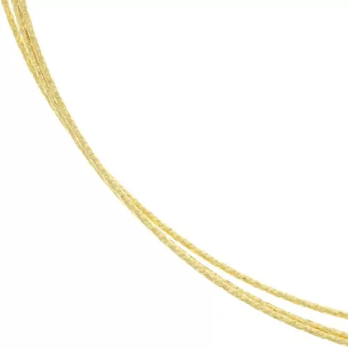 Hilo semi duro- recocción - de Plata 925 Dorado con oro fino redondo diamantado 0.9 mm x1m