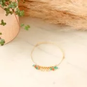 Hilo semi duro- recocción - de Plata 925 Dorado con oro fino redondo diamantado 0.9 mm x1m