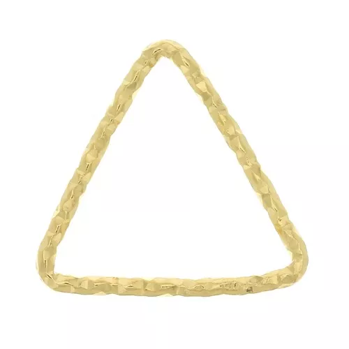 Anilla cerrada triángulo diamantado 11x12.5 mm - de Plata 925 Dorado con oro fino x1