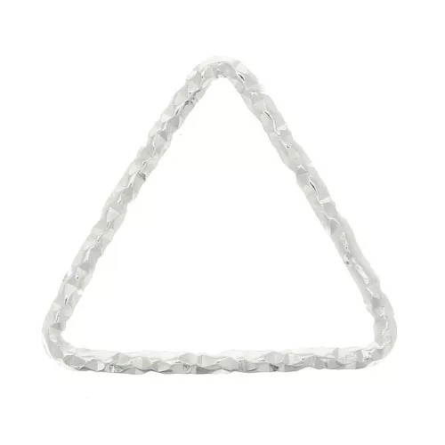 Anilla cerrada triángulo diamantado 11x12.5 mm - de Plata 925x1