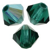 Tupis de Cristales de Preciosa 4 mm-MC Bead Rondell - Emerald AB x30|raw }}