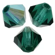 Tupis de Cristales de Preciosa 4 mm-MC Bead Rondell - Emerald AB x30