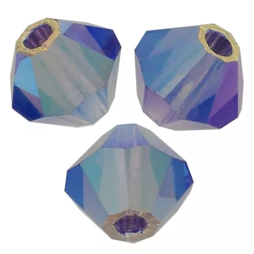 Tupis de Cristales de Preciosa 4 mm-MC Bead Rondell - Tanzanite AB 2x X30