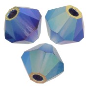 Tupis de Cristales de Preciosa 4 mm-MC Bead Rondell - Deep Tanzanite AB 2x X30|raw }}