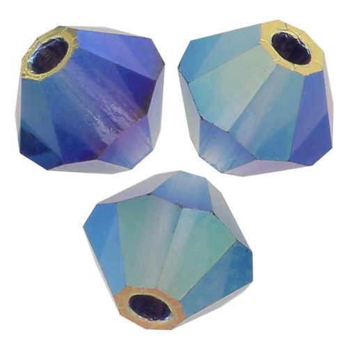 Tupis de Cristales de Preciosa 4 mm-MC Bead Rondell - Deep Tanzanite AB 2x X30