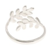 Anillo ajustable con ramas de olivo - Talla entre 52 y 58 - 925 Plata x1