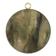 Colgante redondo para cabuchón fondo plano 20 mm - Gold Filled x1