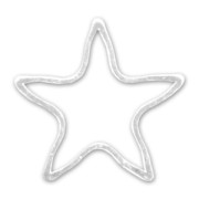 Separadores estrella 10 mm plateado x10