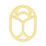 Escarabajo calado 10x7 mm - producido por Perles & Co - Dorado con oro fino x1