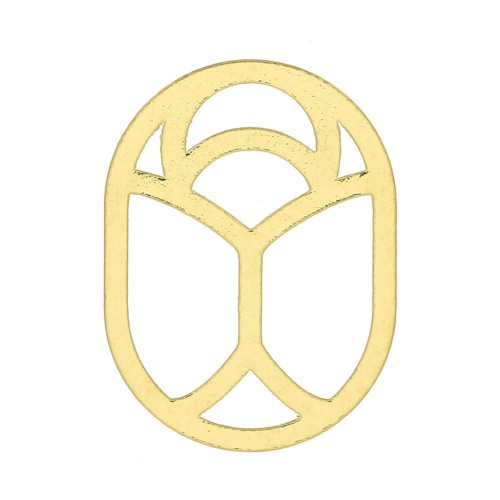 Escarabajo calado 10x7 mm - producido por Perles & Co - Dorado con oro fino x1