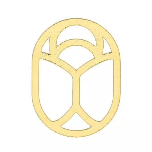 Escarabajo calado 10x7 mm - producido por Perles & Co - Dorado con oro fino x1