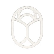 Escarabajo calado 10x7 mm - producido por Perles & Co - Plateado x1