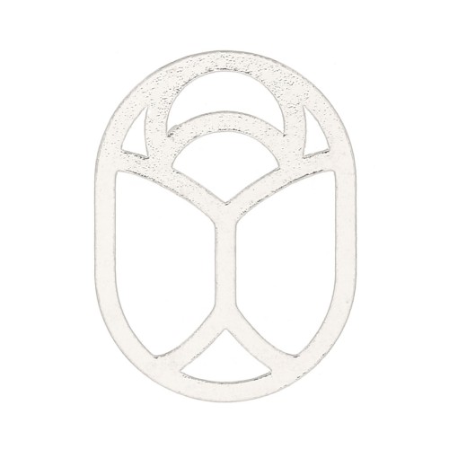 Escarabajo calado 10x7 mm - producido por Perles & Co - Plateado x1