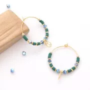 Escarabajo calado 10x7 mm - producido por Perles & Co - Dorado con oro fino x1