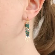 Escarabajo calado 10x7 mm - producido por Perles & Co - Chapado en plata fina x1