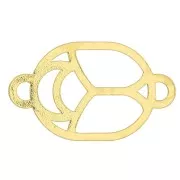 Escarabajo calado 10x7 mm - producido por Perles & Co - Dorado con oro fino x1